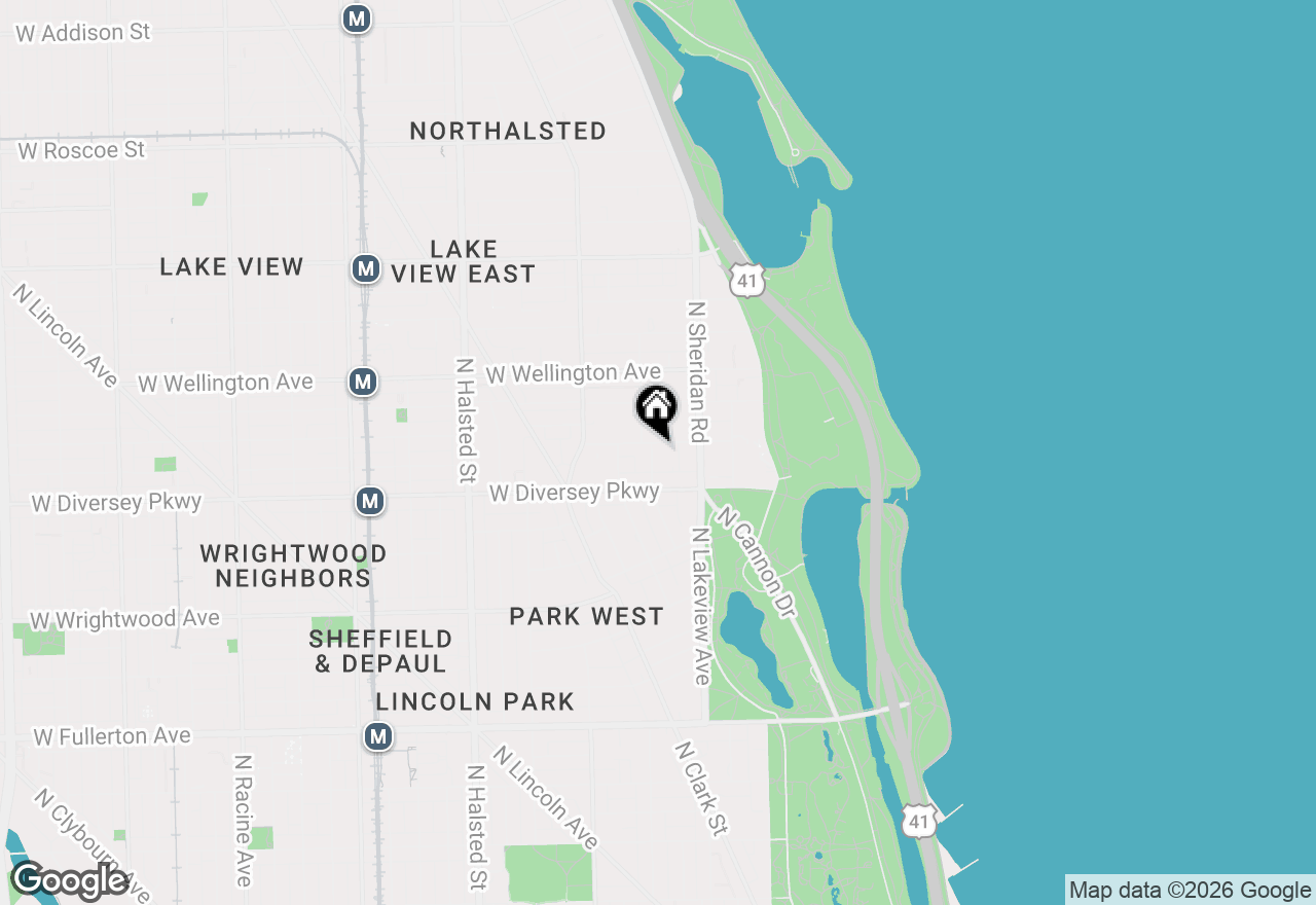 Map of 445 W Surf Street #3E, Chicago, IL 60657
