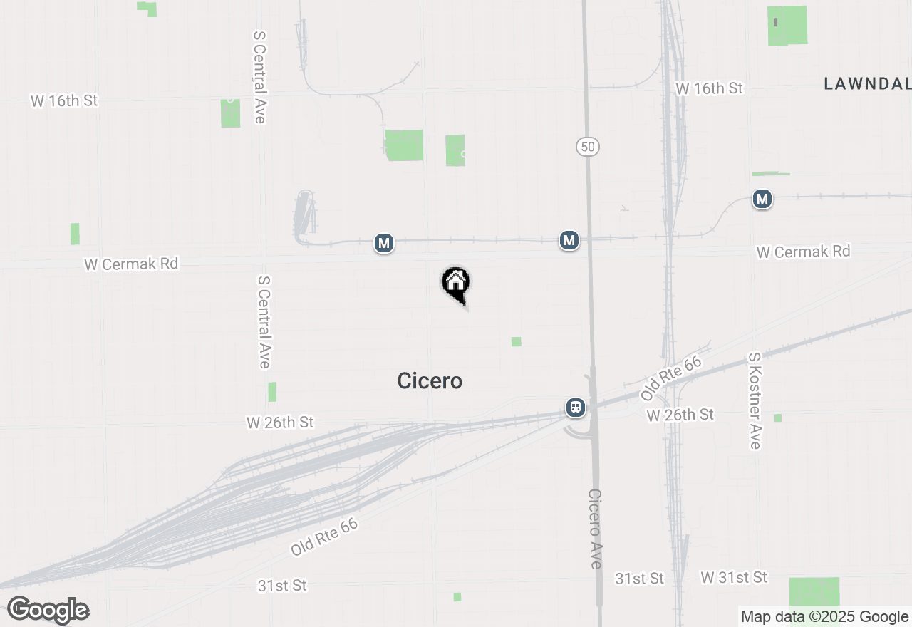 Map of 5114 W 23rd Place, Cicero, IL 60804