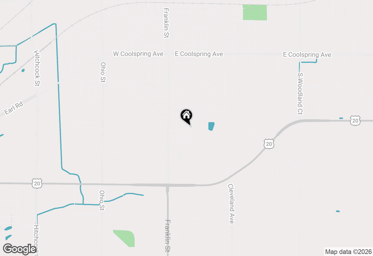 Map of 108 Jefferson Street, Michigan City, IN 46360