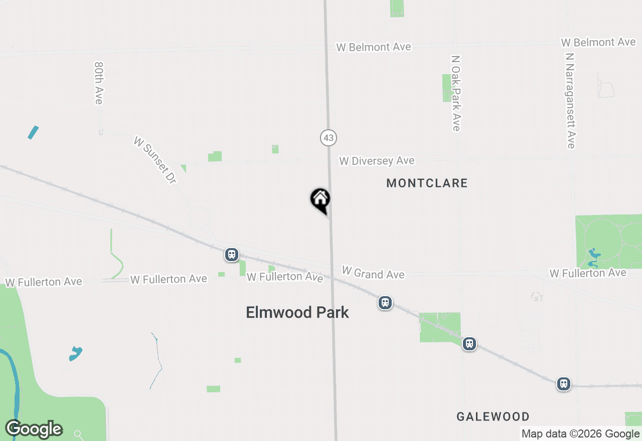 Map of 2545 N 72nd Court #1, Elmwood Park, IL 60707