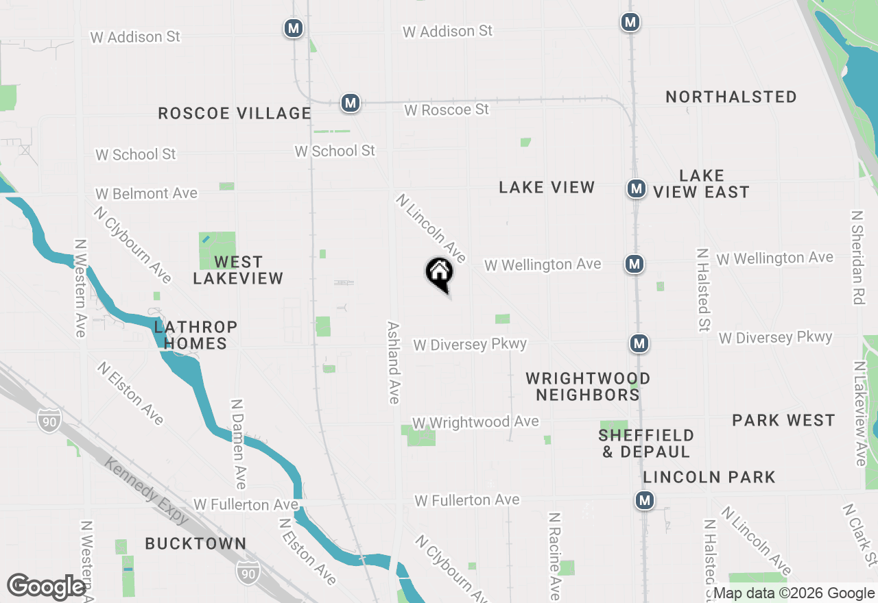Map of 1448 W George Street, Chicago, IL 60657