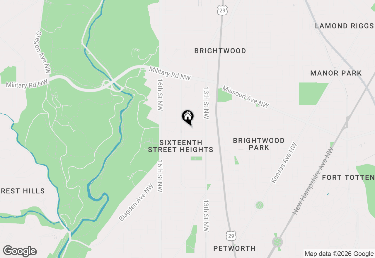Map of 1352 Kennedy Street Nw, Washington, DC 20011