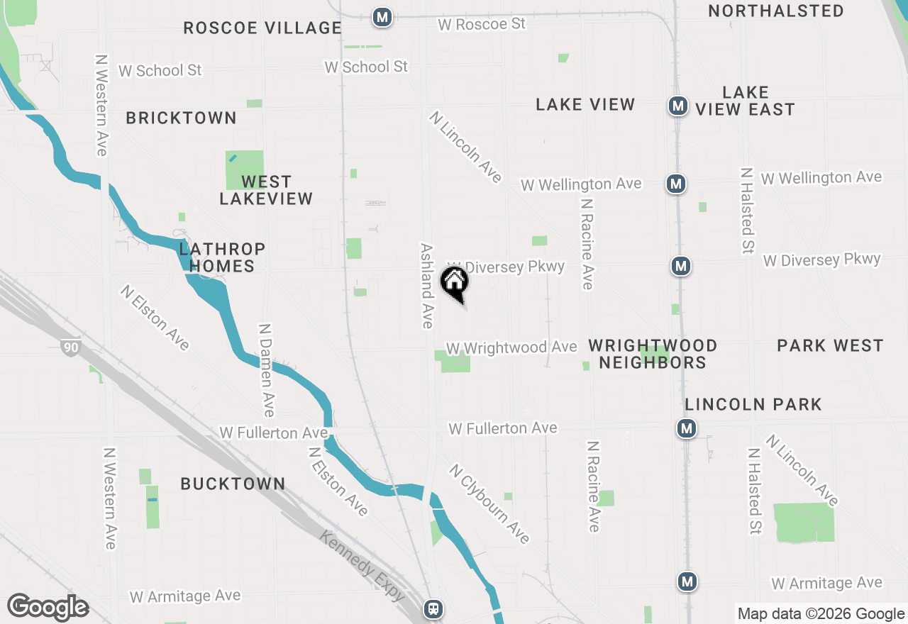 Map of 2657 N Bosworth Avenue #3S, Chicago, IL 60613