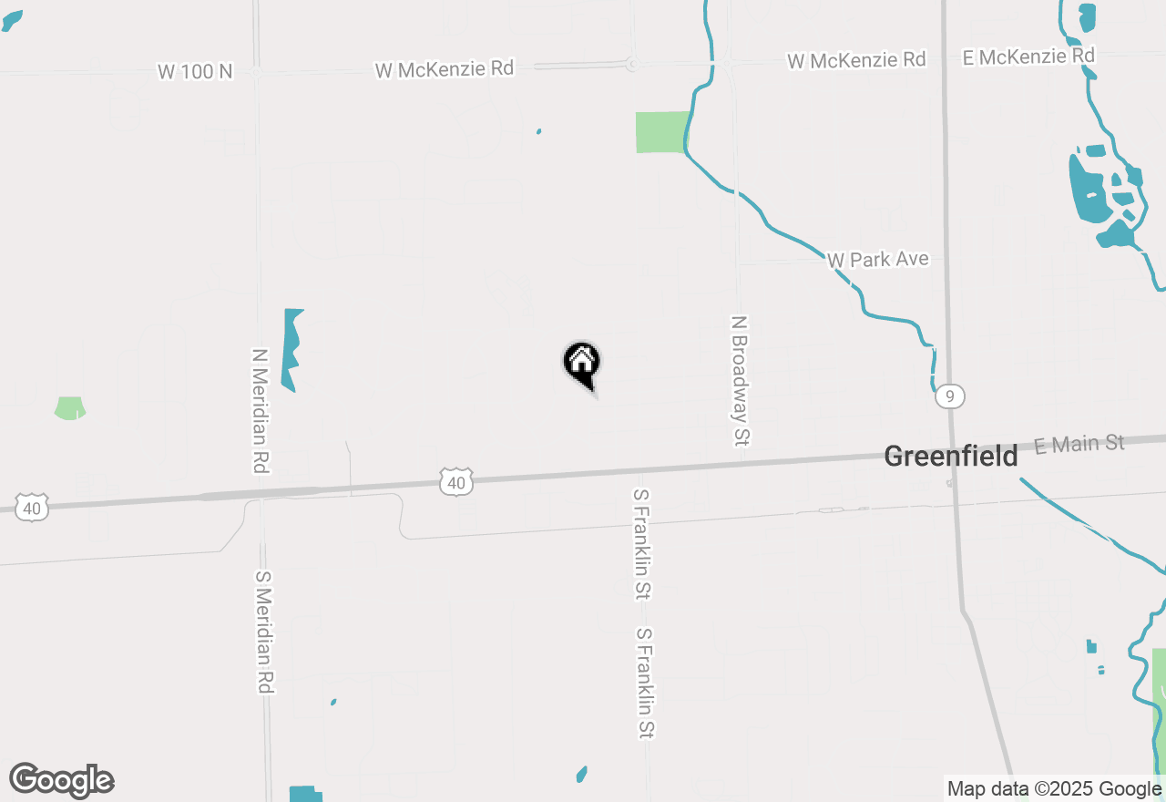 Map of 223 Garfield Drive, Greenfield, IN 46140