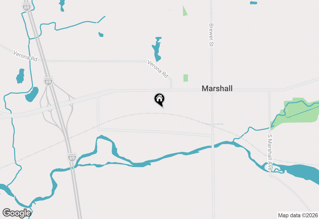 Map of 831 W Hanover Street, Marshall, MI 49068