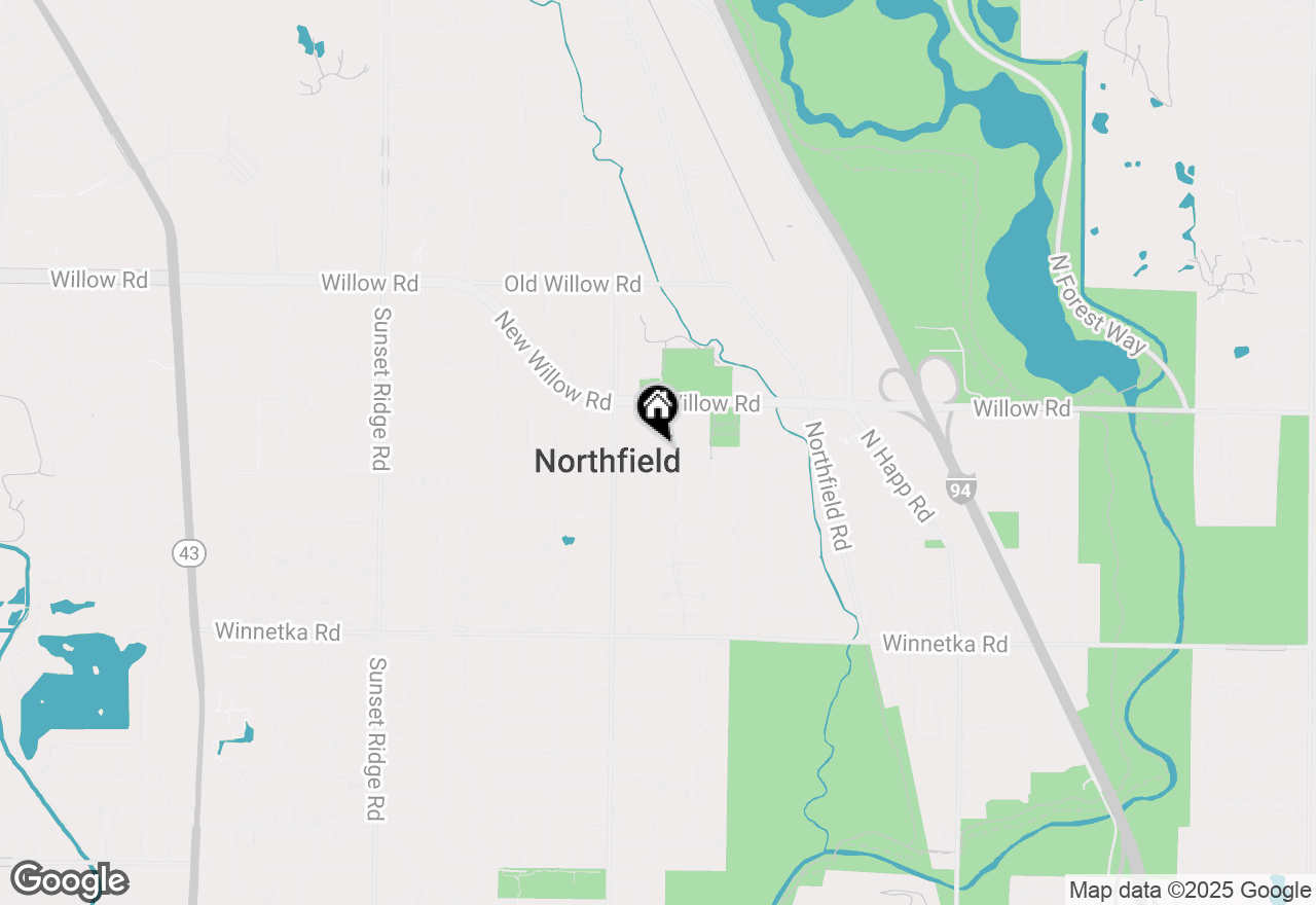 Map of 2017 Bosworth Lane, Northfield, IL 60093