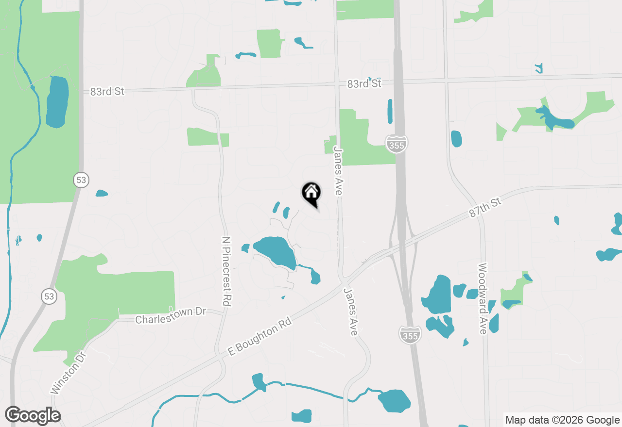 Map of 638 Anne Court, Bolingbrook, IL 60440