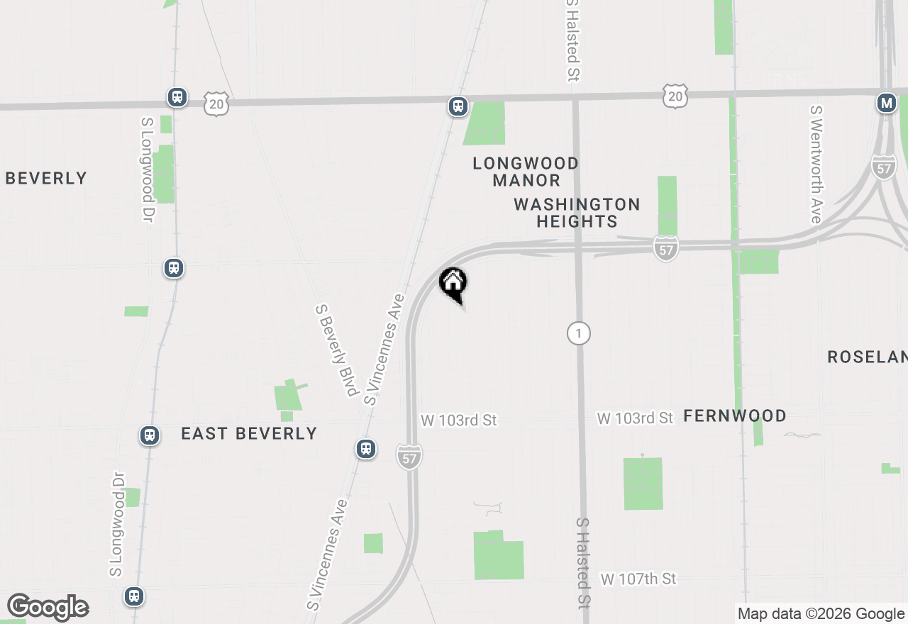 Map of 10014 S Aberdeen Street, Chicago, IL 60643