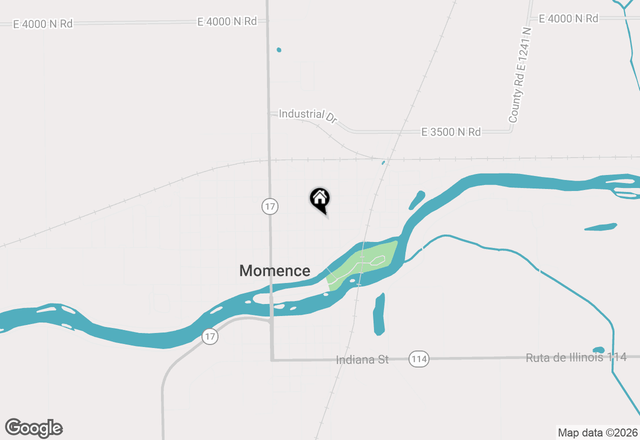 Map of 317 N Maple Street, Momence, IL 60954