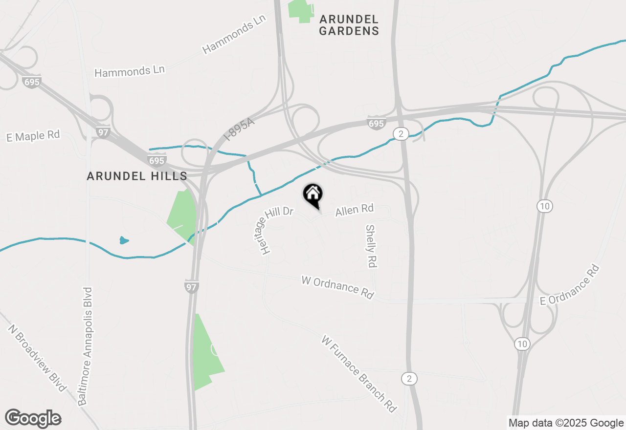 Map of 238 Allen Road, Glen Burnie, MD 21061