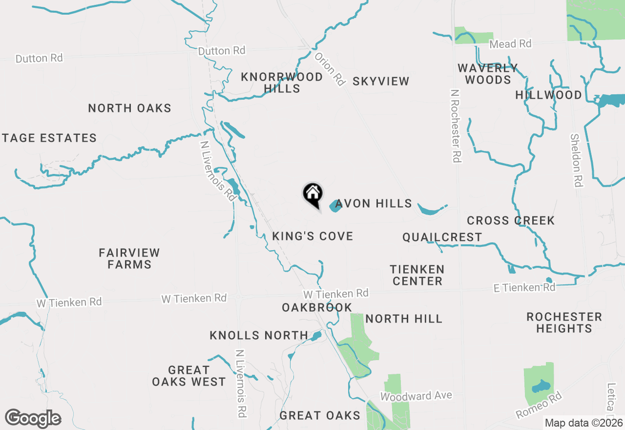 Map of 1328 Brook Lane, Rochester Hills, MI 48306