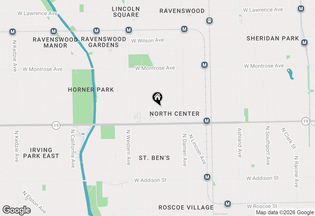 Map of 2156 W Belle Plaine Avenue, Chicago, IL 60618