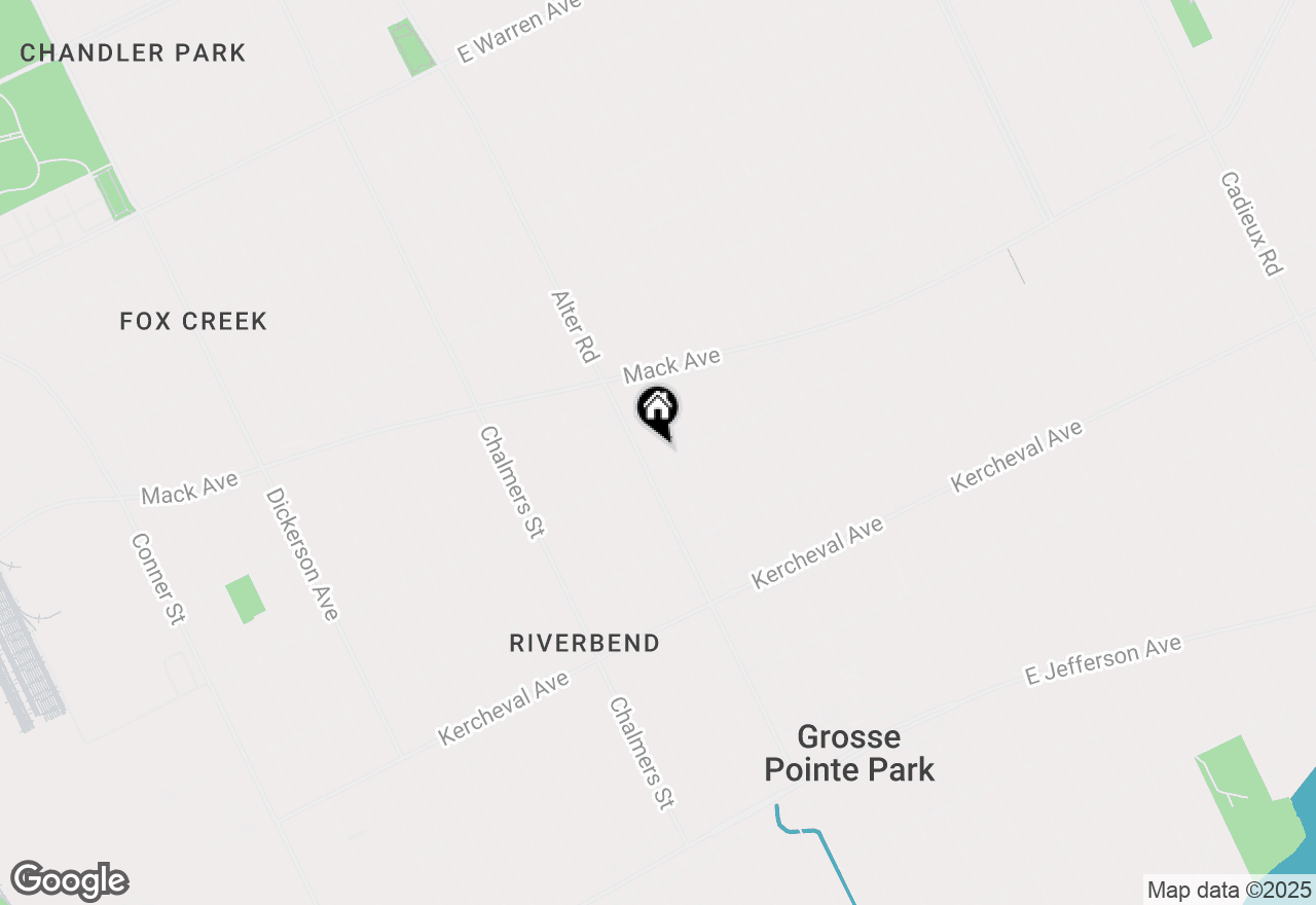 Map of 1411 Wayburn Street, Grosse Pointe Park, MI 48230