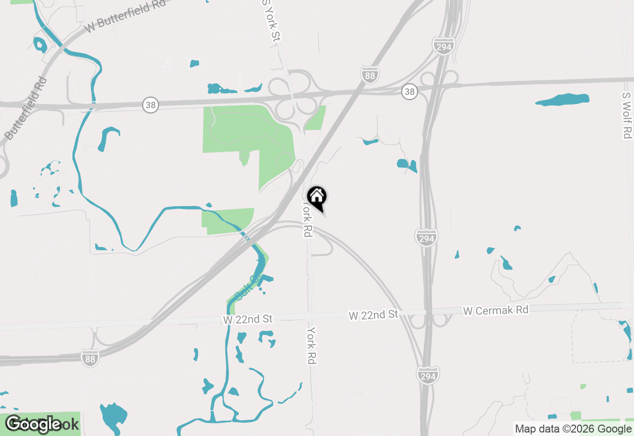 Map of 11 Woodridge Drive, Oak Brook, IL 60523