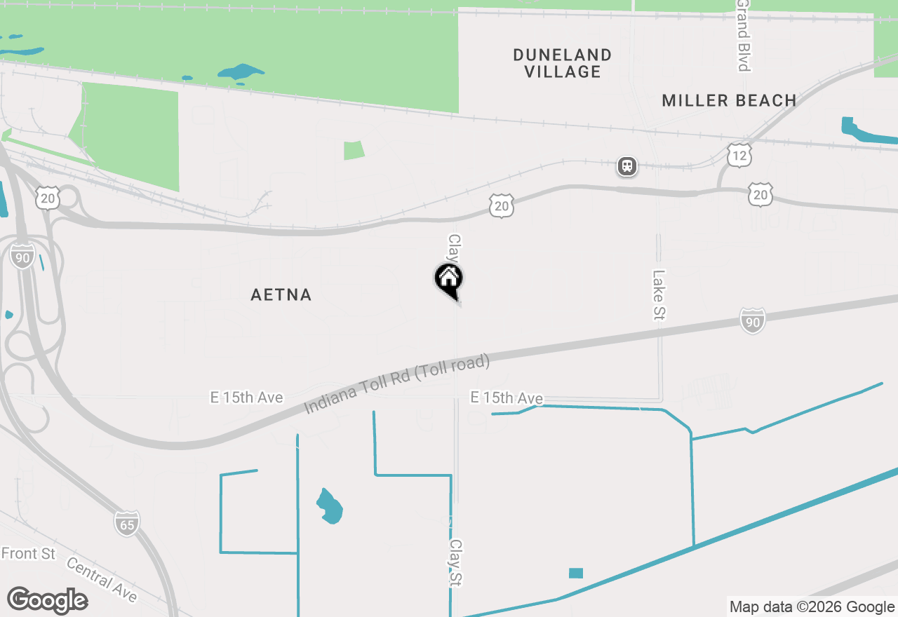 Map of 1224 Clay Street, Gary, IN 46403