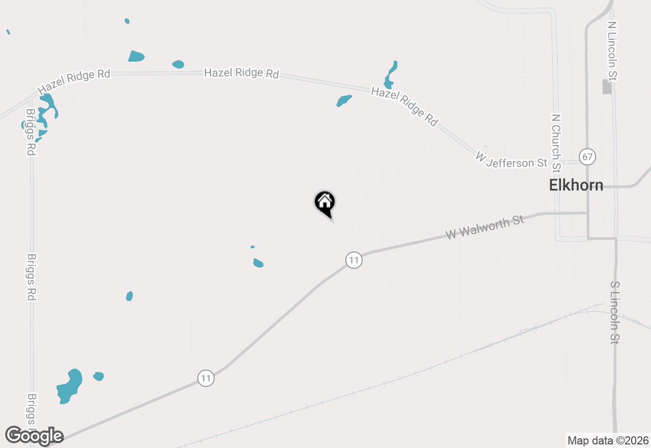 Map of 36 W Sedgemeadow St, Elkhorn, WI 53121