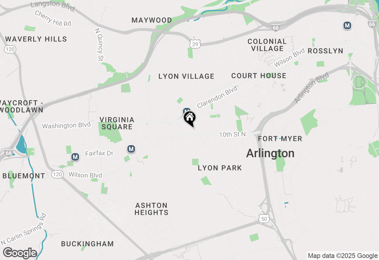 Map of 1020 N Highland Street #622, Arlington, VA 22201