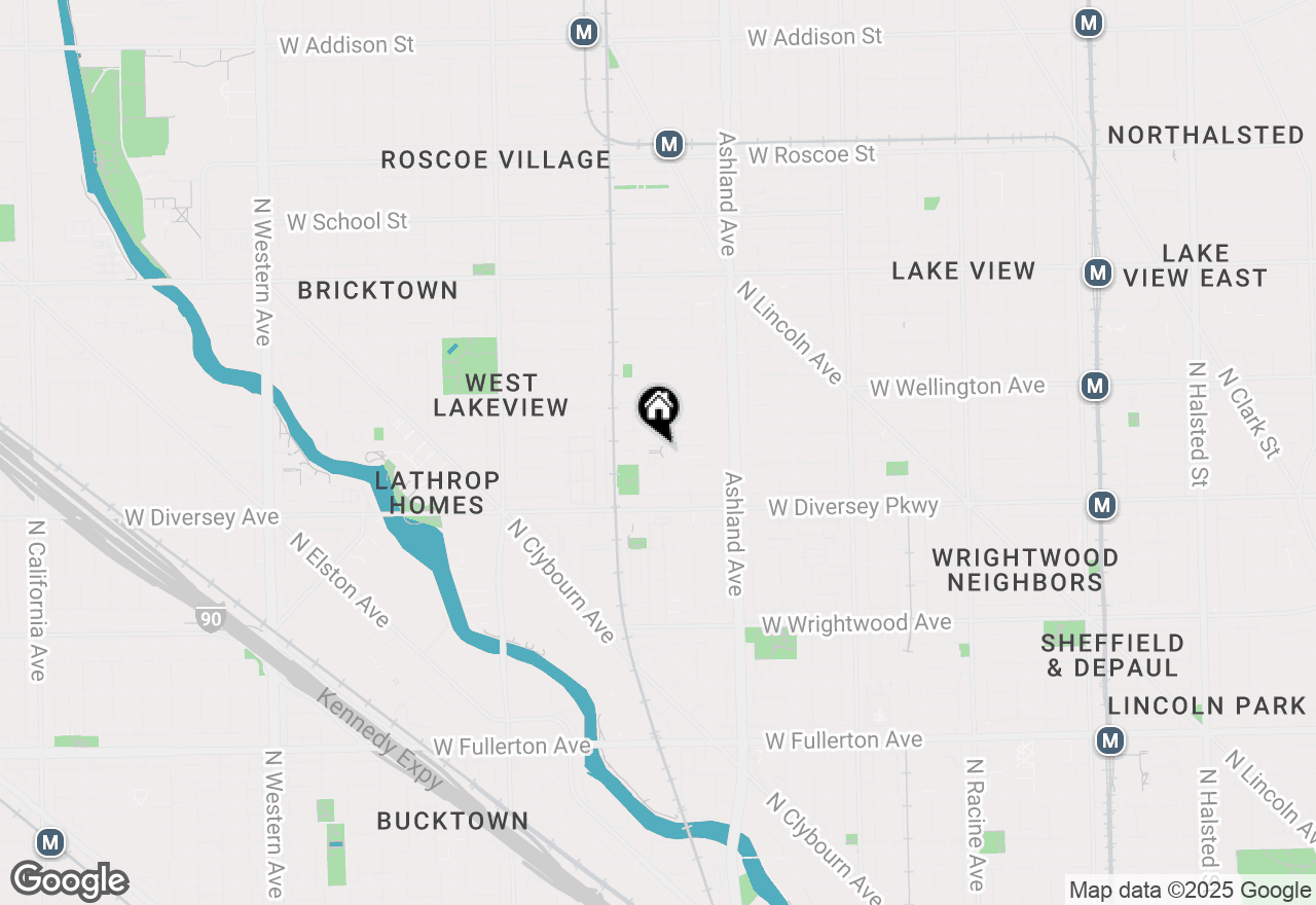 Map of 1720 W Surf Street #36, Chicago, IL 60657