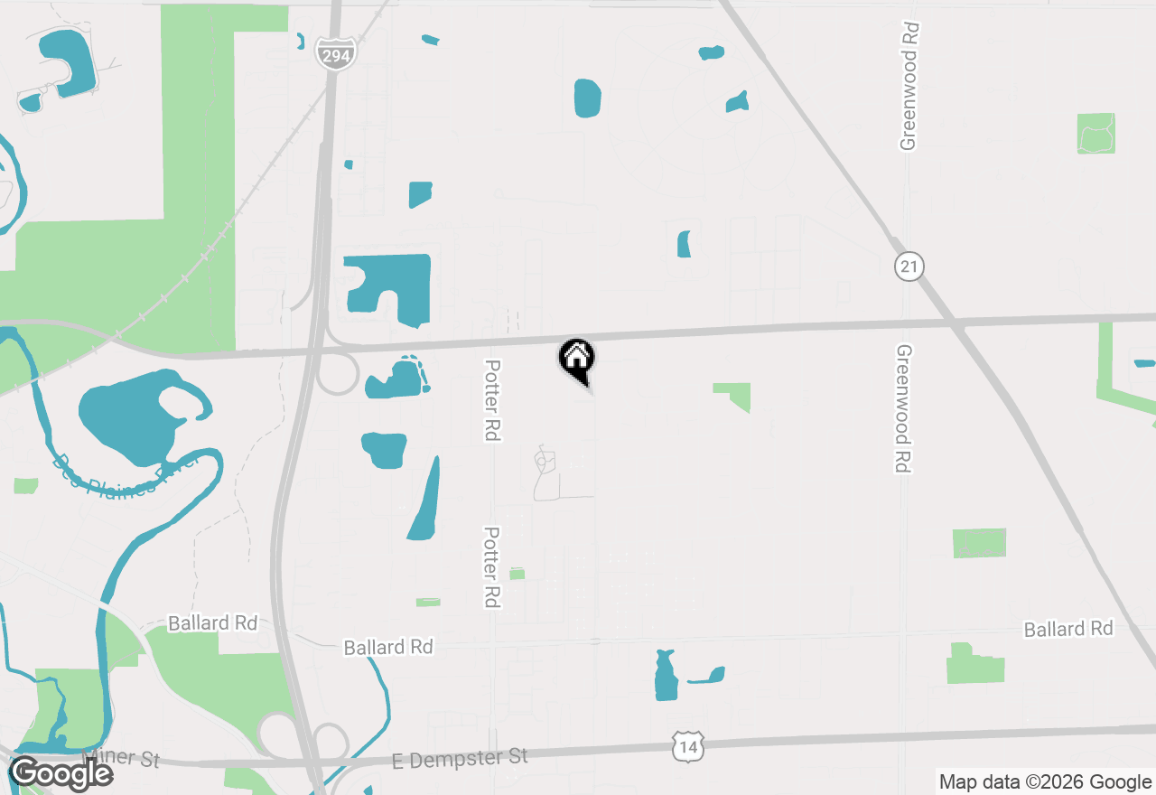 Map of 9500 Dee Road #202B, Des Plaines, IL 60016