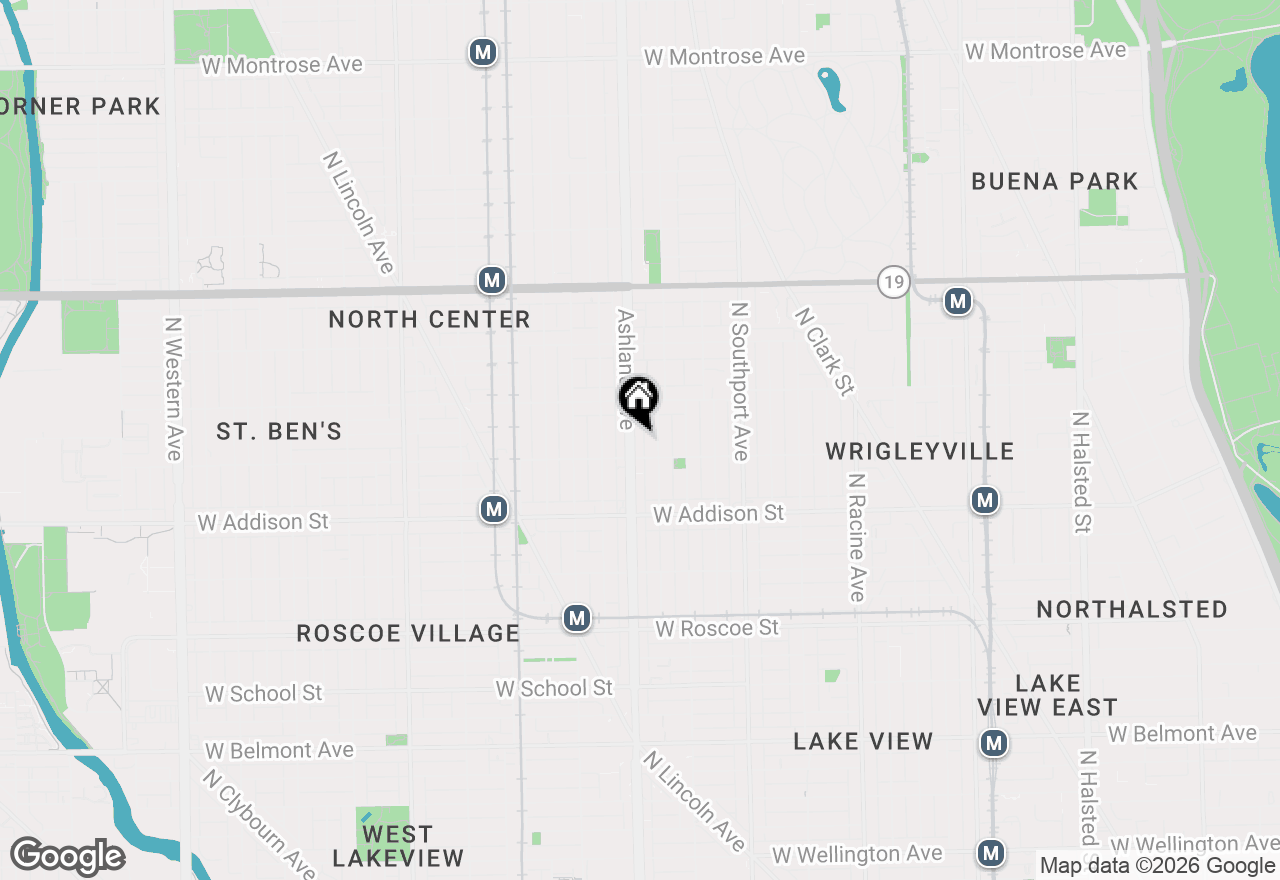 Map of 3717 N Ashland Avenue #2S, Chicago, IL 60613