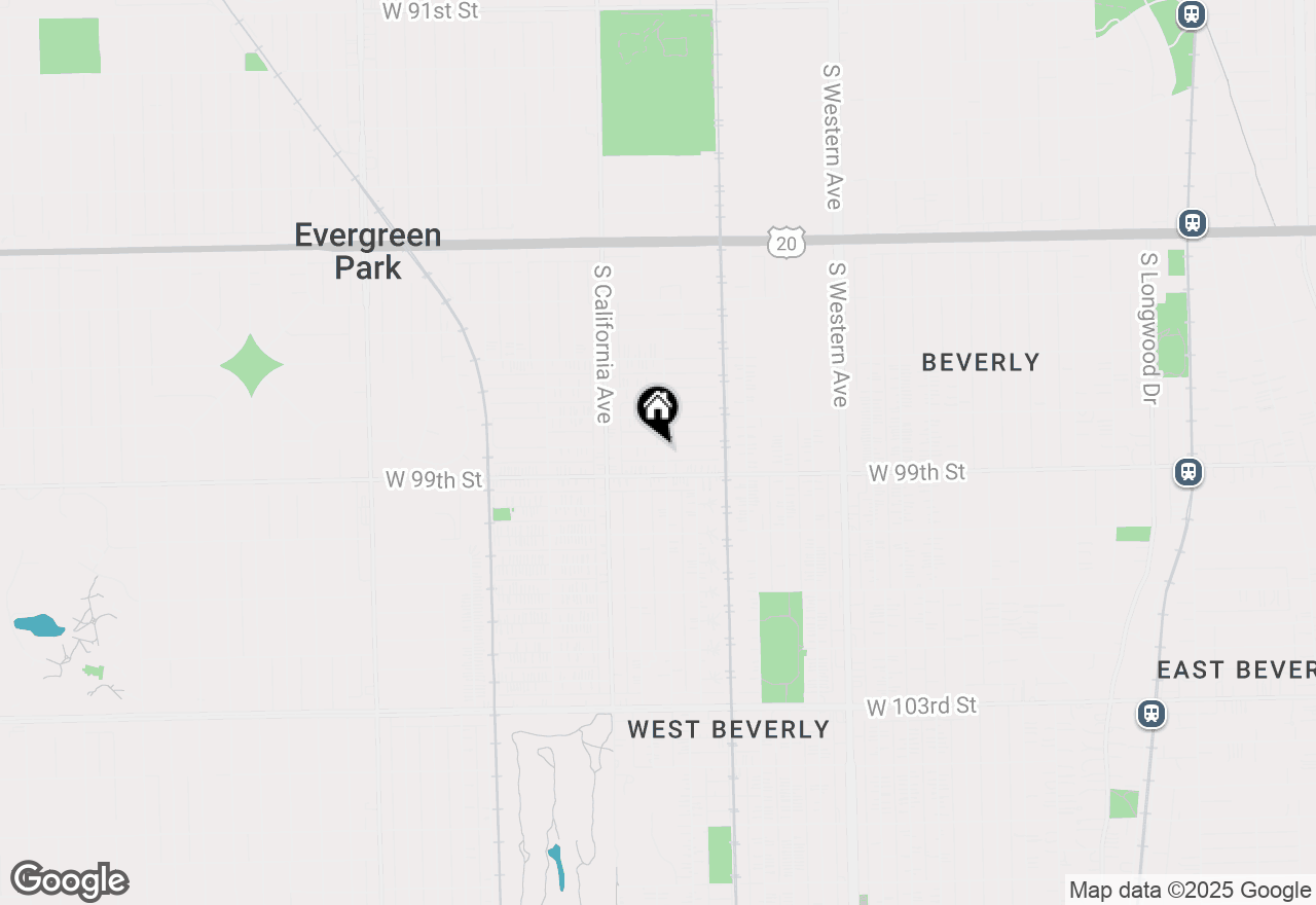 Map of 2705 W 98th Place, Evergreen Park, IL 60805