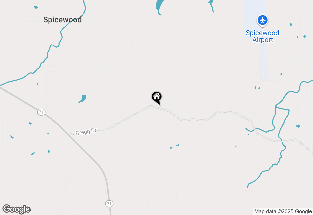 Map of 9939 County Road 404, Spicewood, TX 78669