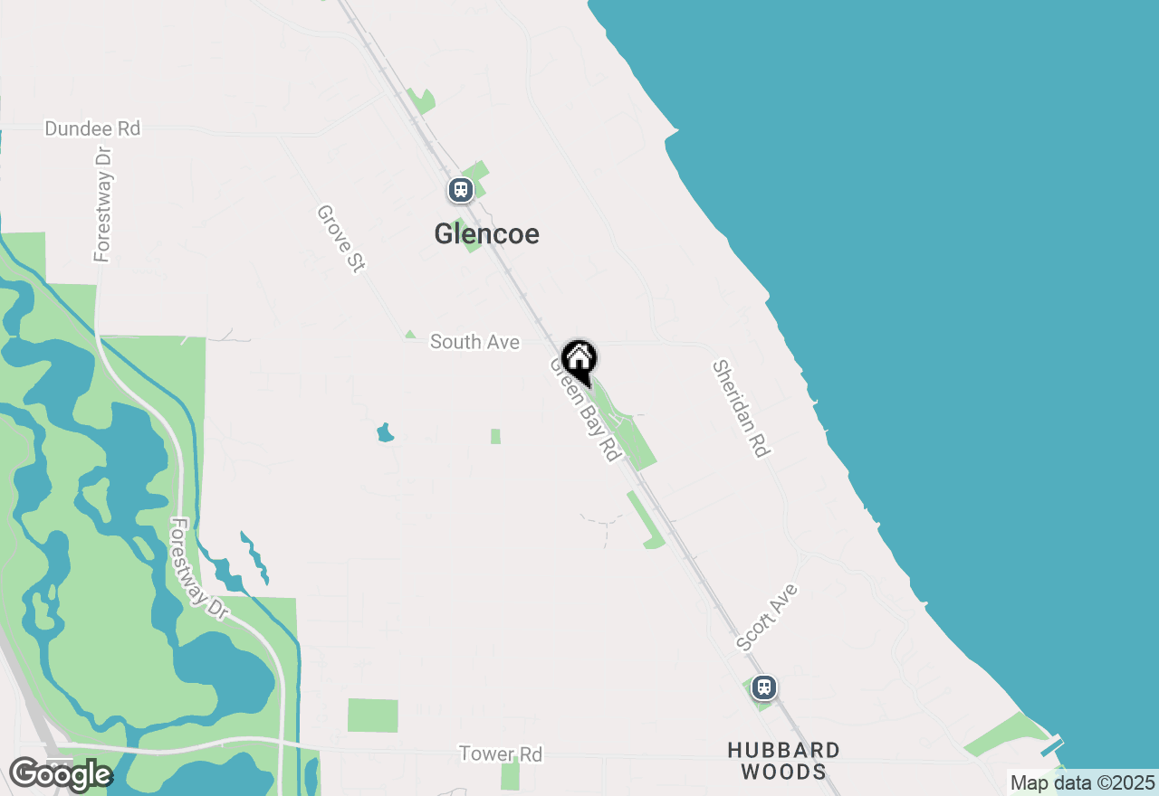 Map of 410 Green Bay Road, Glencoe, IL 60022