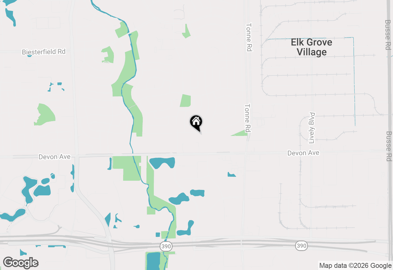 Map of 391 Walnut Lane, Elk Grove Village, IL 60007