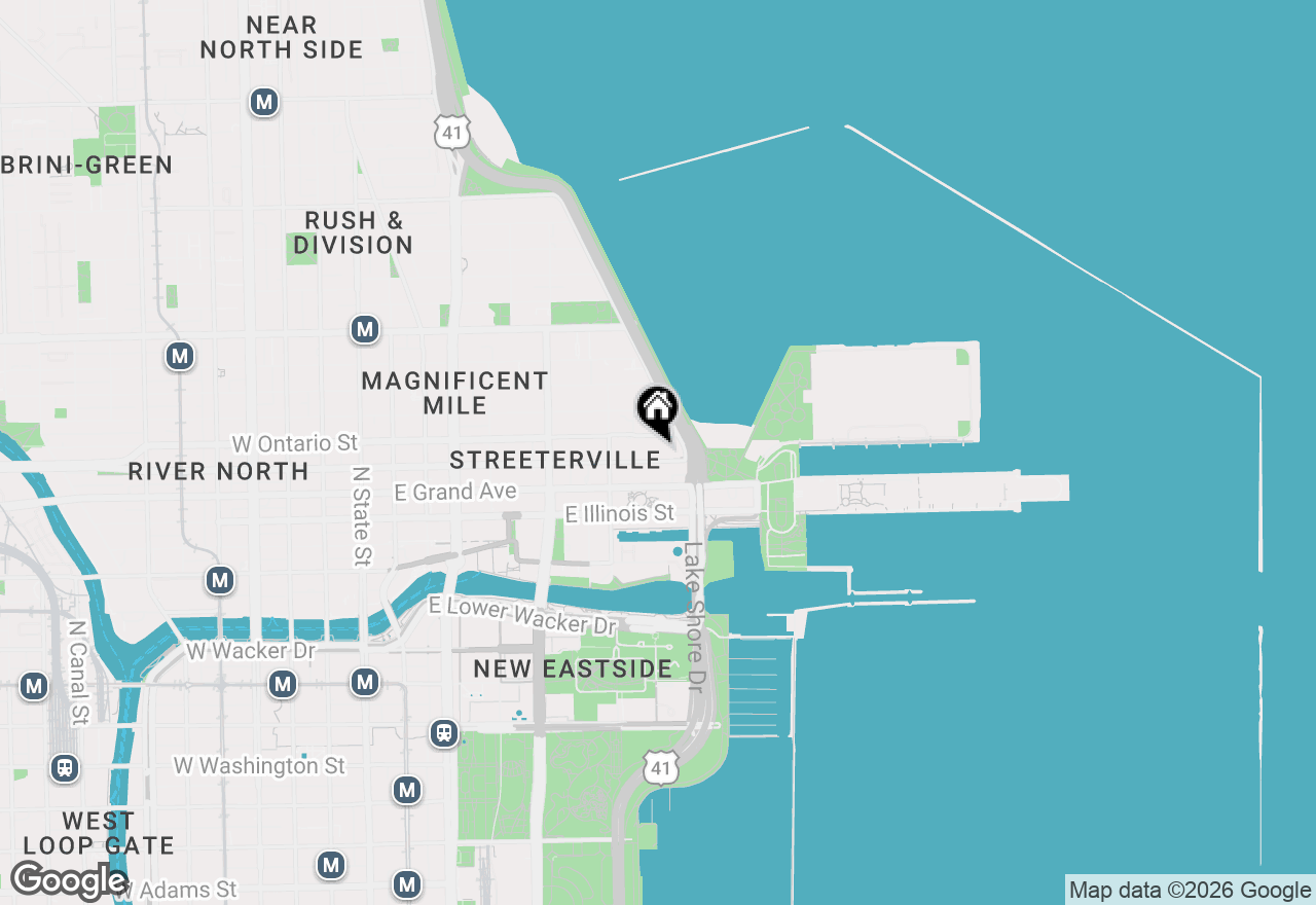 Map of 600 N Lake Shore Drive #4001, Chicago, IL 60611