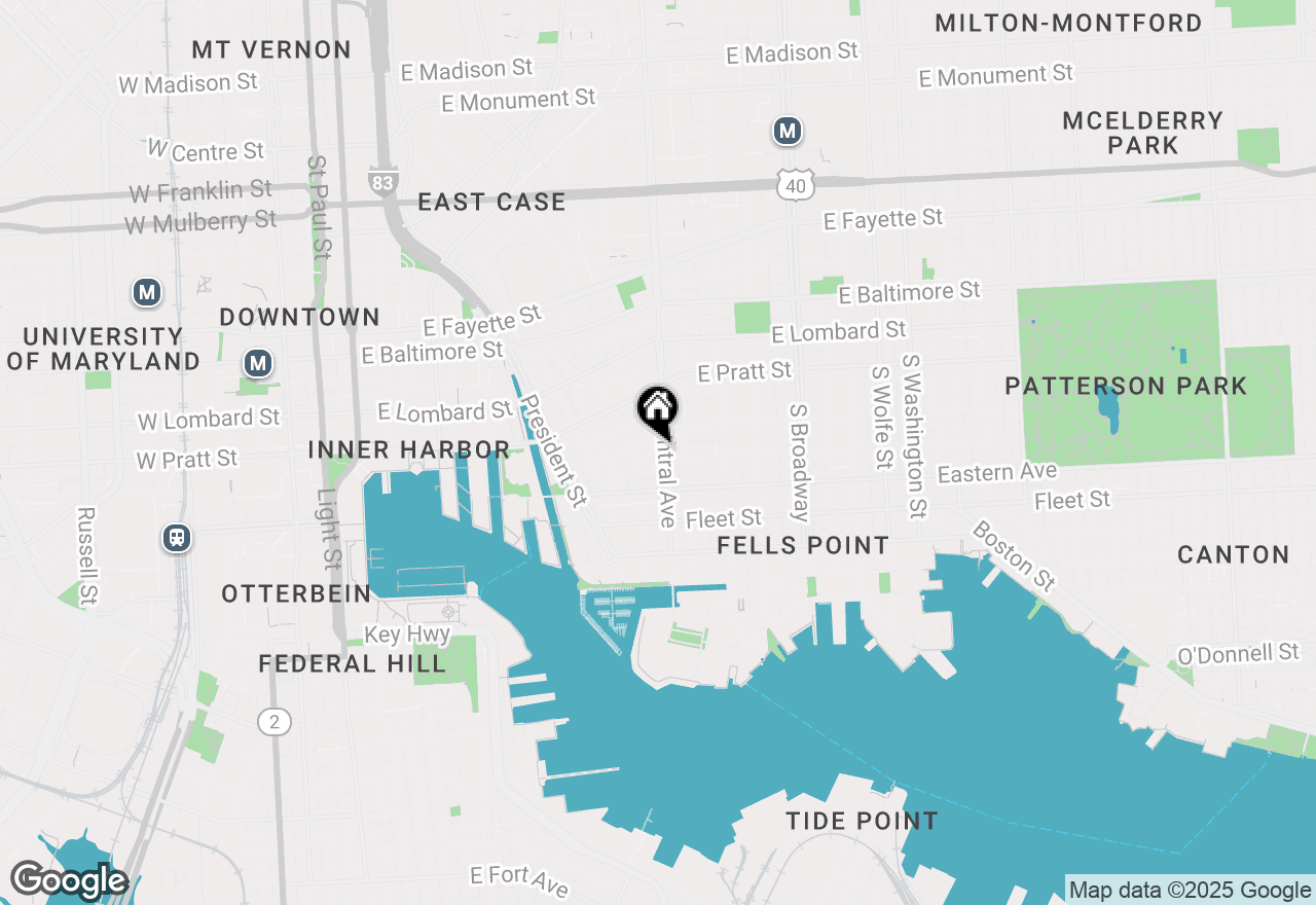 Map of 1220 Bank Street #407, Baltimore, MD 21202