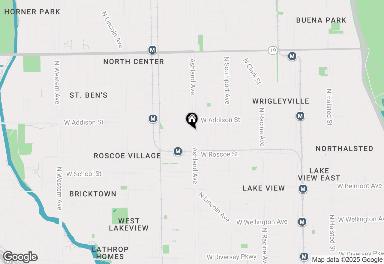 Map of 3516 N Ashland Avenue #3S, Chicago, IL 60657