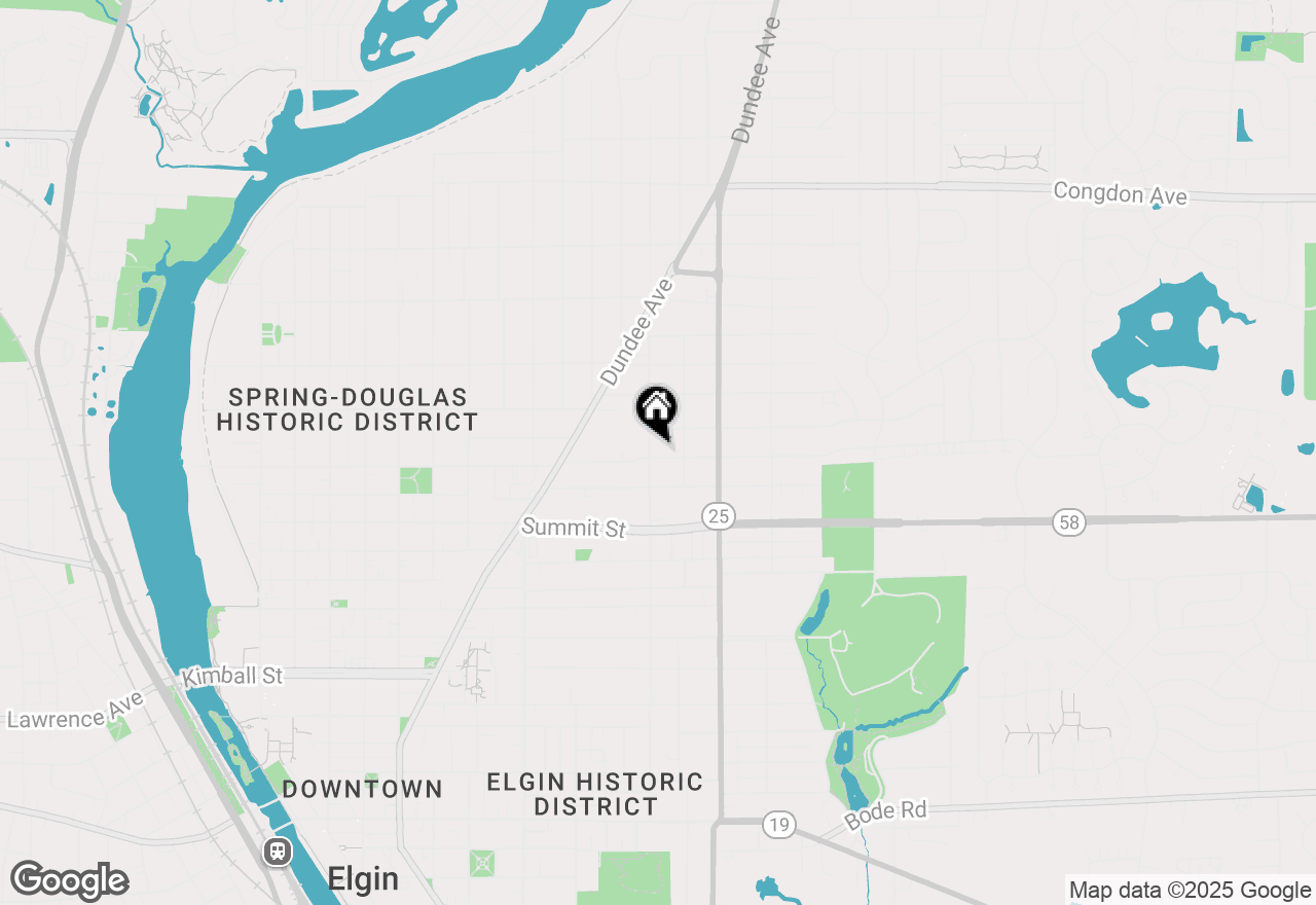 Map of 601 Hill Avenue, Elgin, IL 60120