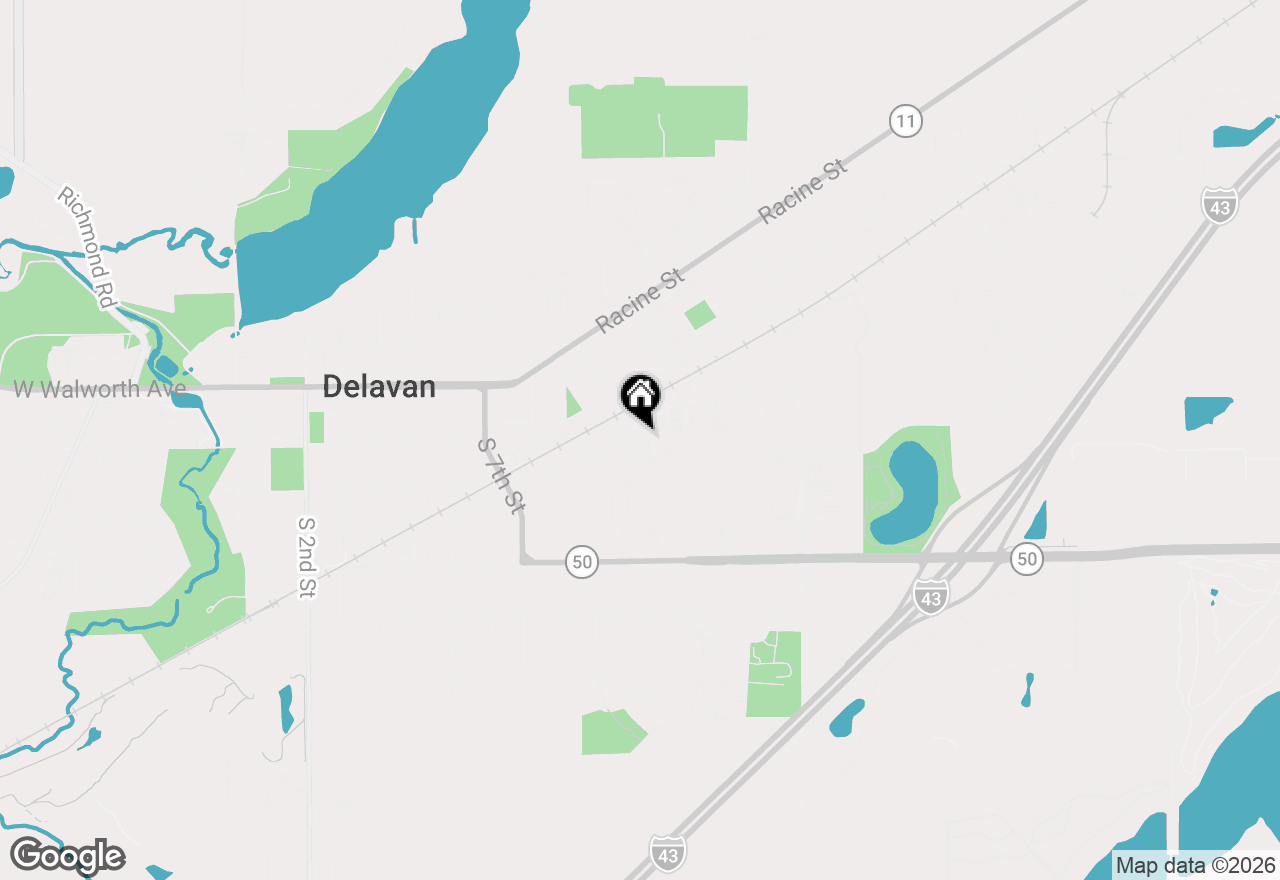 Map of 207 S Harrison St, Delavan, WI 53115