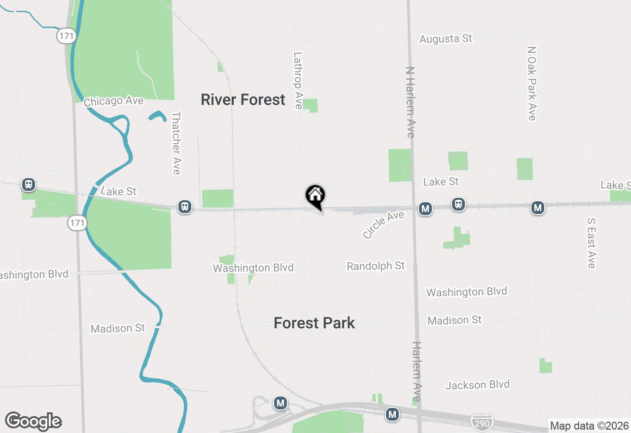 Map of 7521 Brown Avenue #G, Forest Park, IL 60130