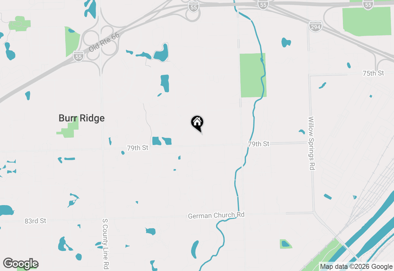 Map of 7845 Dana Way, Burr Ridge, IL 60527