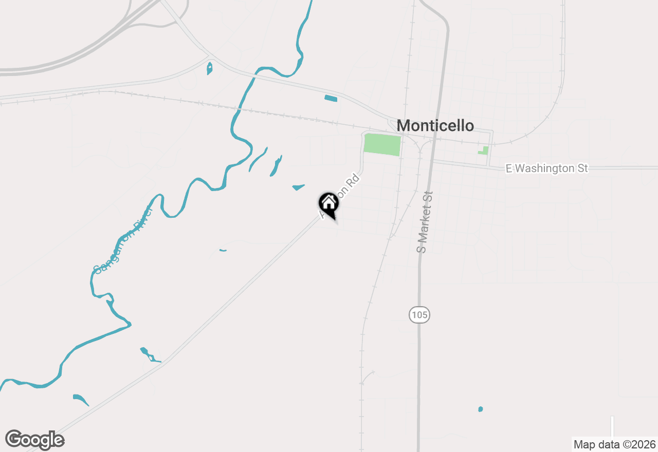 Map of 808 W William Street, Monticello, IL 61856