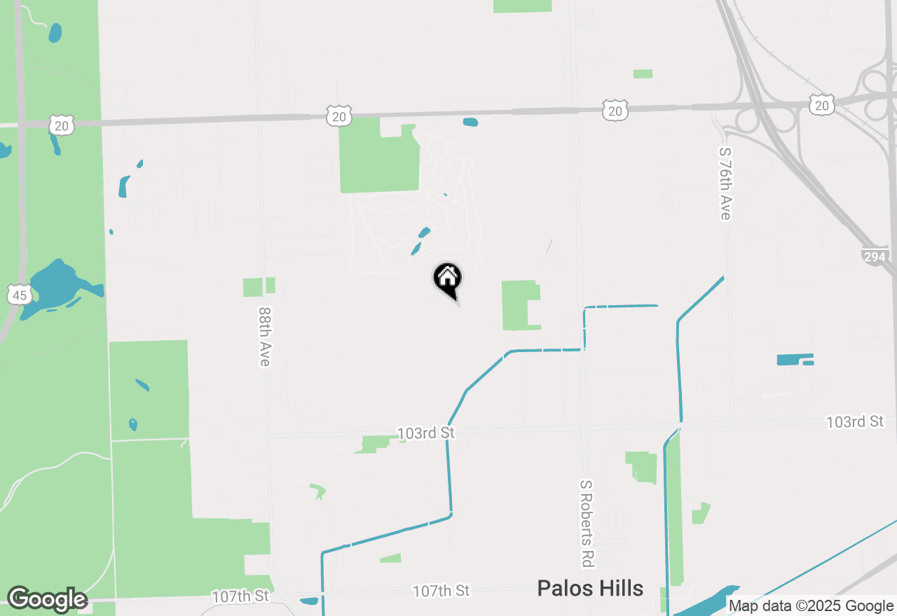 Map of 9940 S Wood Lane, Palos Hills, IL 60465