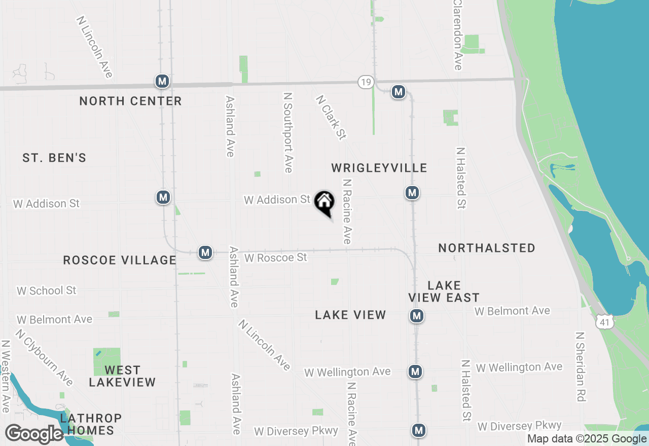 Map of 1250 W Cornelia Avenue #1S, Chicago, IL 60657