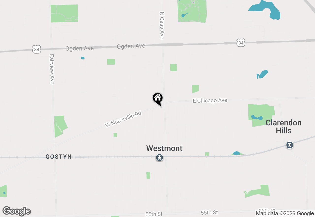 Map of 23 W Naperville Road, Westmont, IL 60559