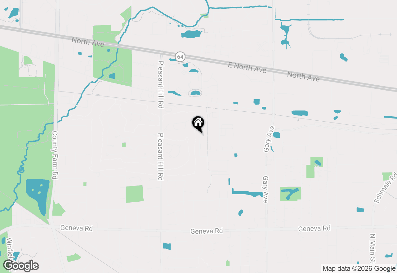 Map of 1N598 Golf View Lane, Winfield, IL 60190