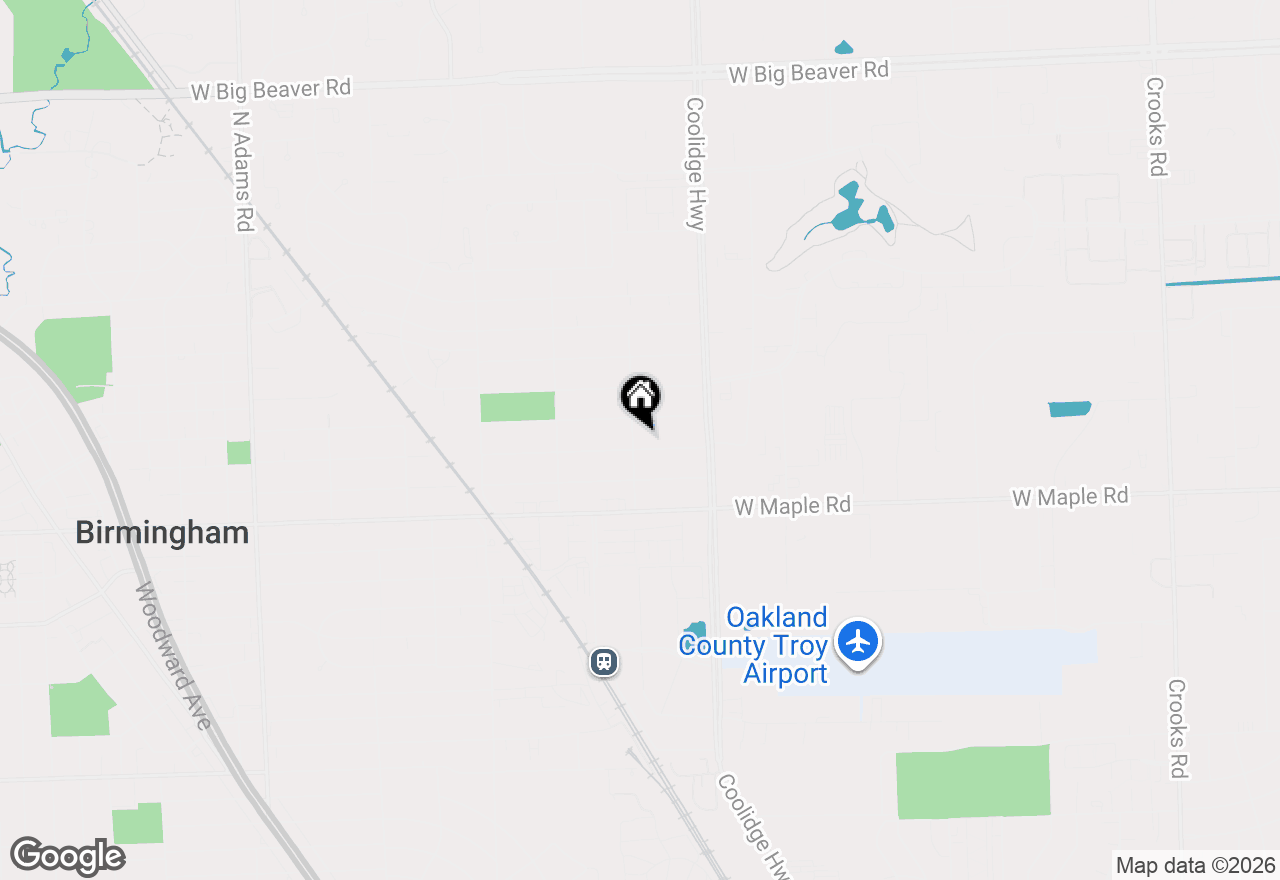 Map of 2635 Dorchester Road, Birmingham, MI 48009