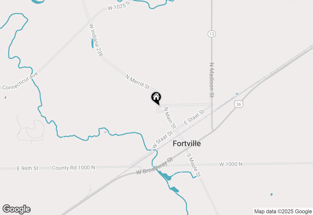 Map of 314 N Merrill Street, Fortville, IN 46040