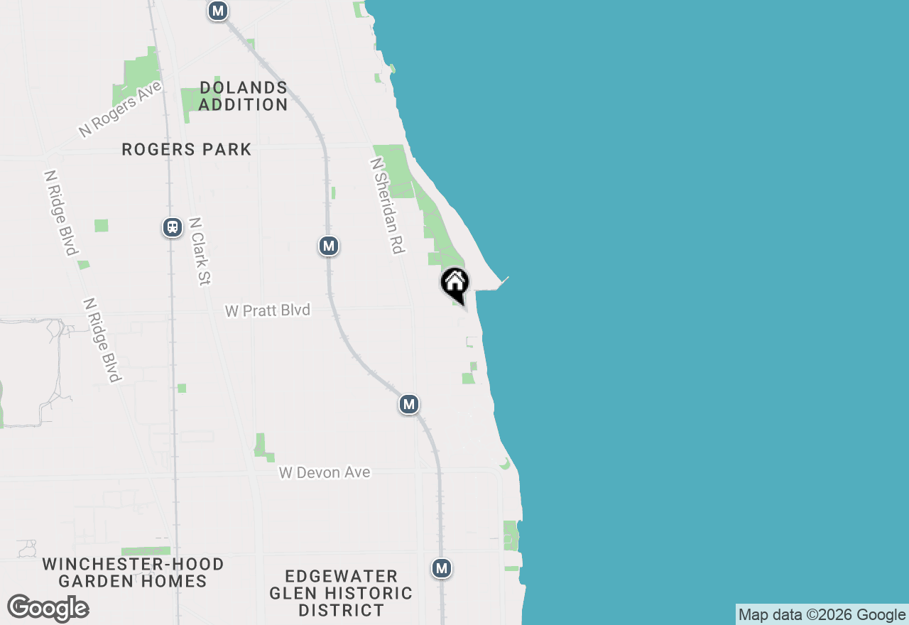 Map of 1057 W Pratt Boulevard #3C, Chicago, IL 60626