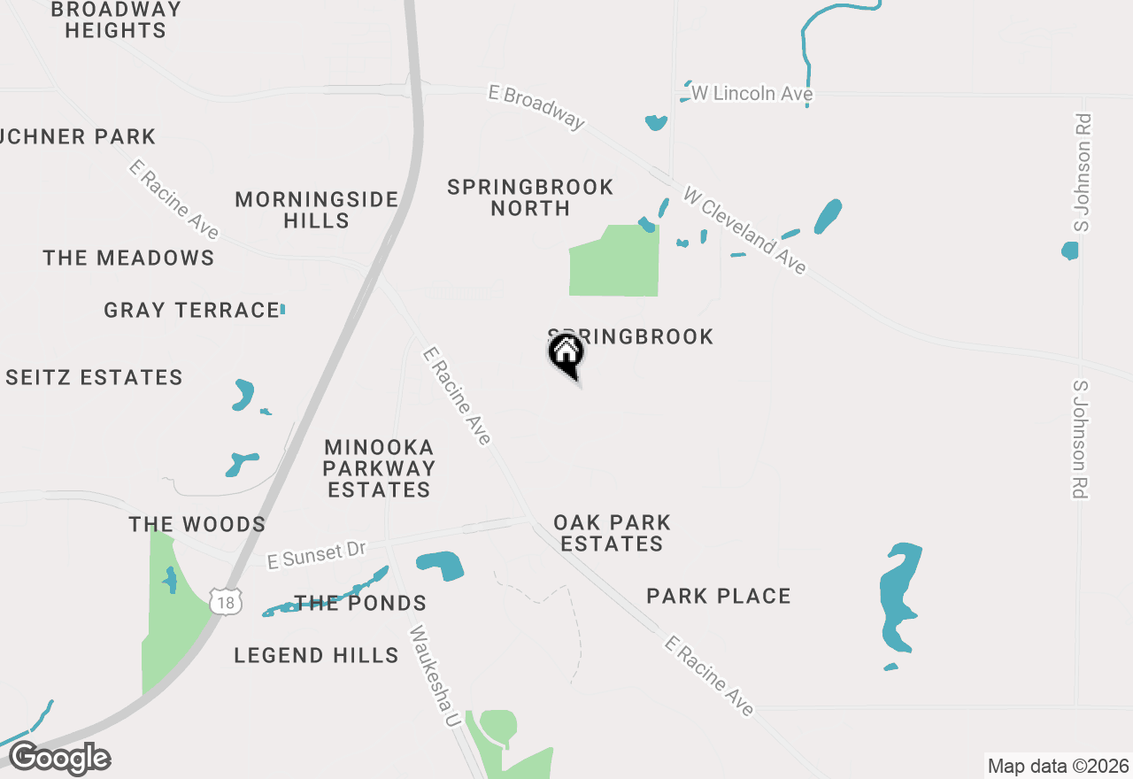 Map of 1910 Crossbow Ct, Waukesha, WI 53186