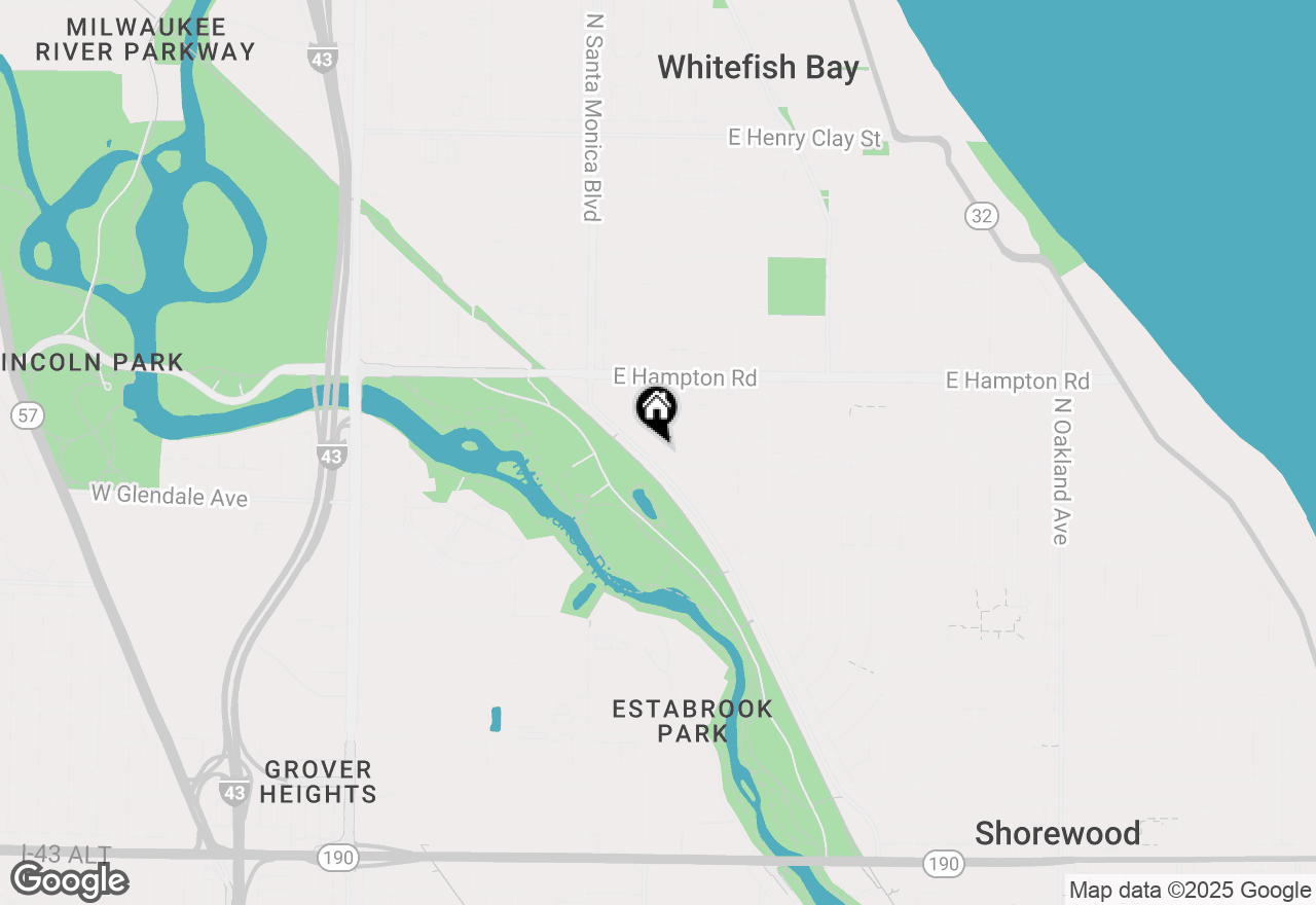 Map of 4710 N Diversey Blvd, Whitefish Bay, WI 53211