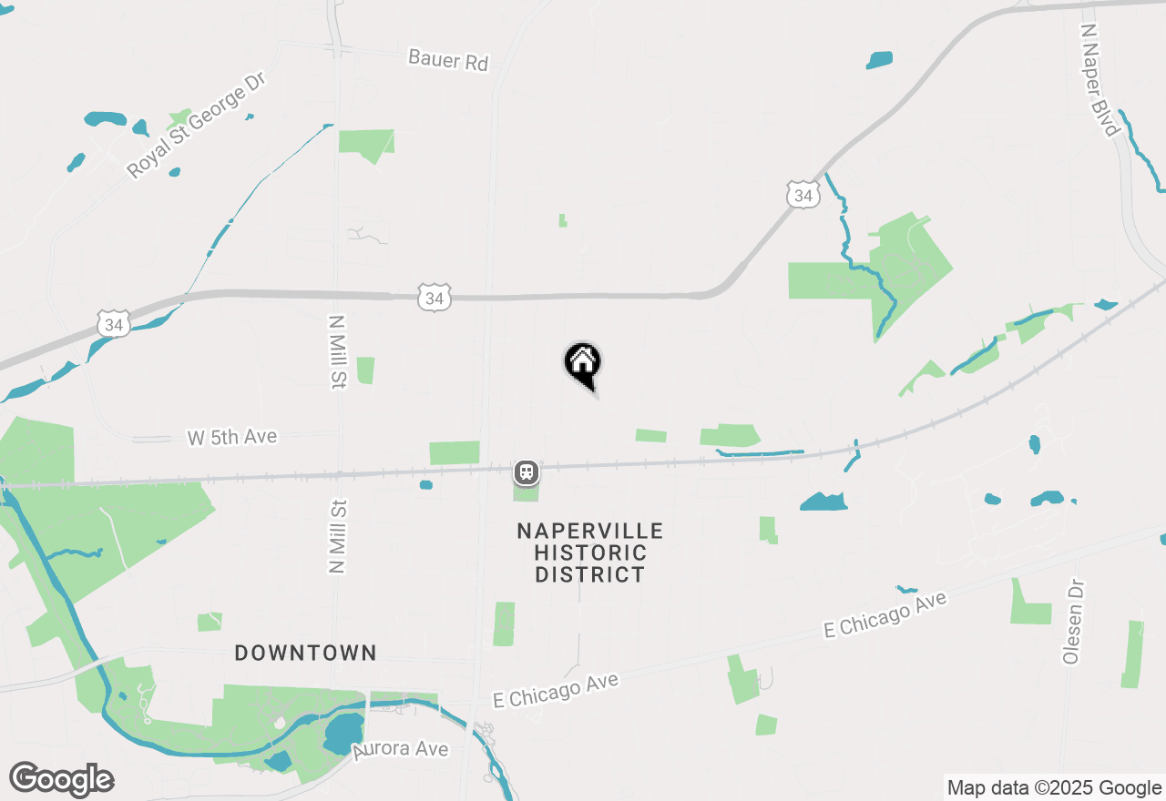 Map of 604 N Brainard Street, Naperville, IL 60563