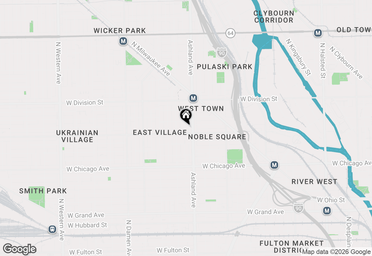 Map of 1019 N Marshfield Avenue #2, Chicago, IL 60622