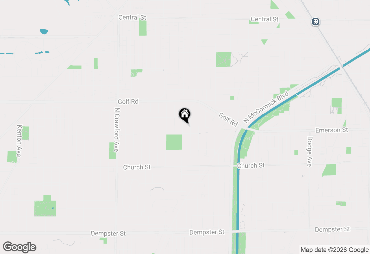 Map of 9419 Central Park Avenue, Evanston, IL 60203