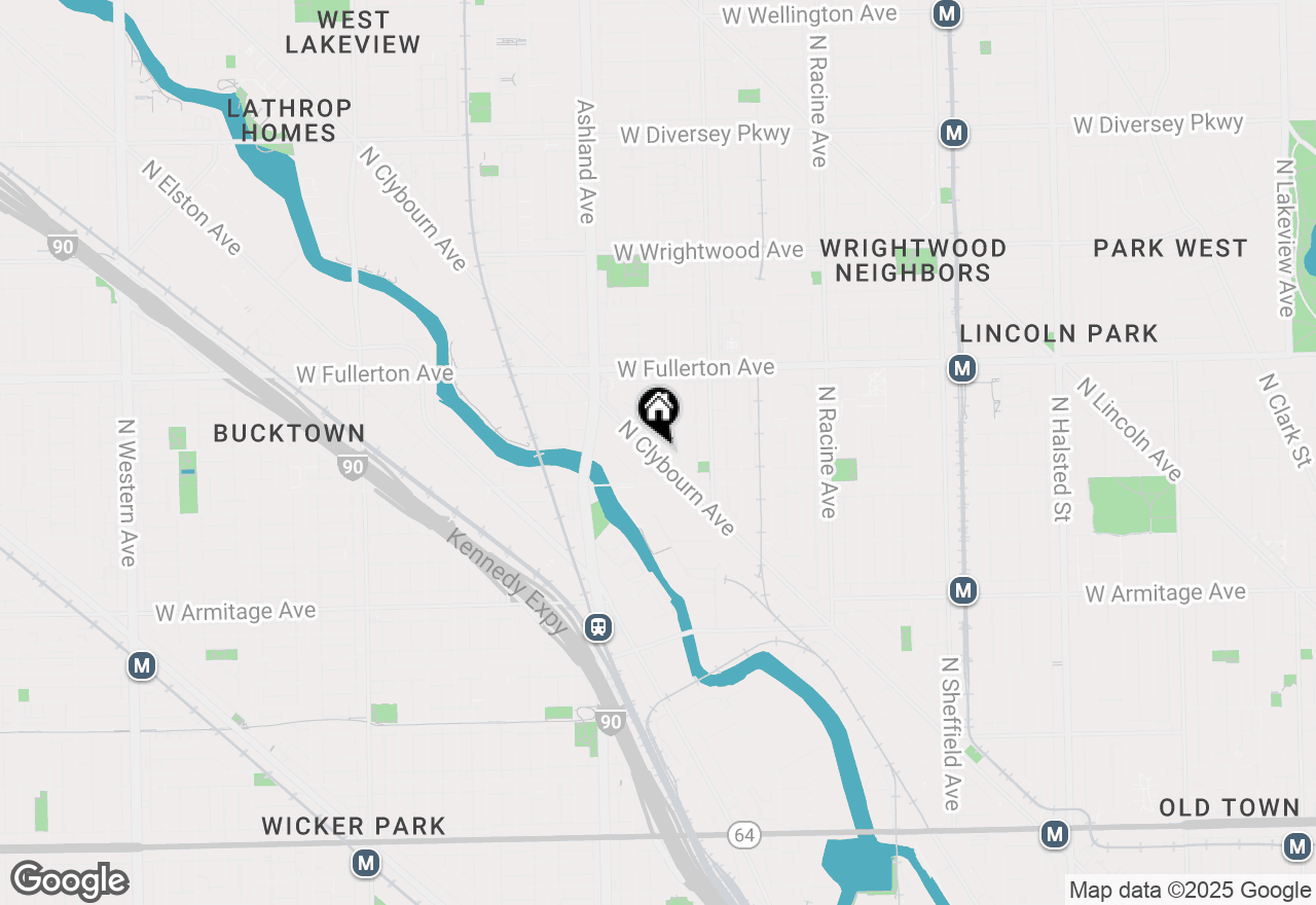 Map of 2243 N Greenview Avenue #D, Chicago, IL 60614