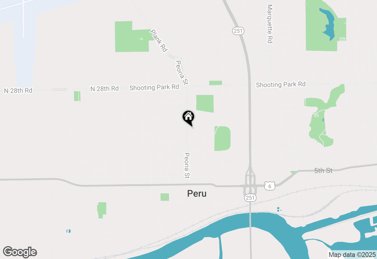 Map of 1413 Peoria Street, Peru, IL 61354